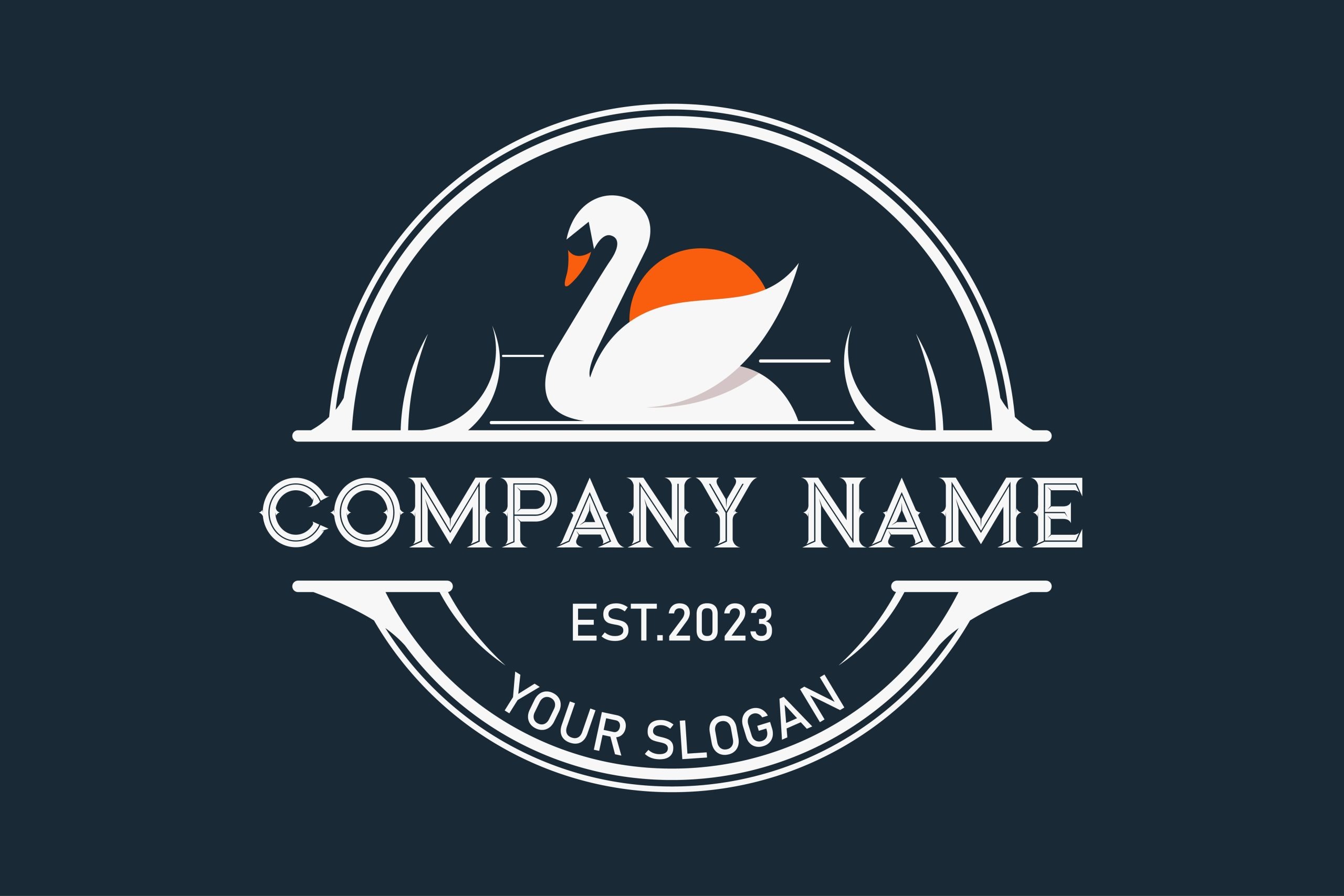 Swan logo goose and duck icon design vector